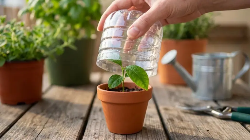 Cette astuce avec une bouteille transforme vos déchets de taille en citronnier gratuit