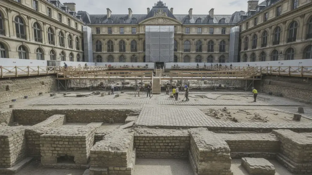 Sous les tribunaux de Paris, on a découvert des remparts vieux de deux mille ans